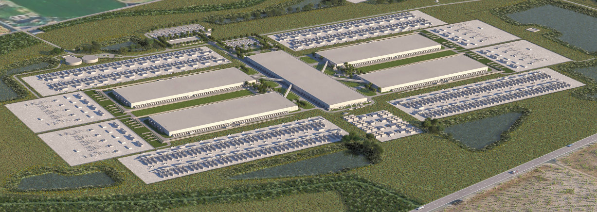 Meta Data Center rendering Louisiana Economic Develpment